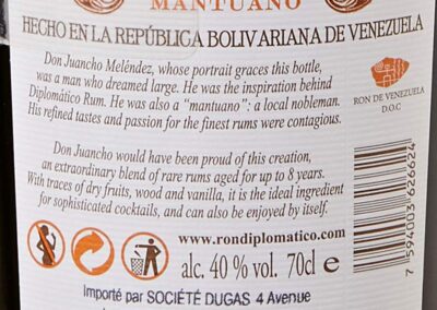 Rhum diplomatique de Mantuano