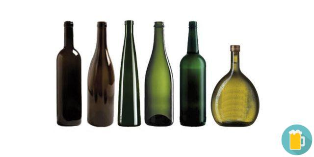 Forma de botellas de vino